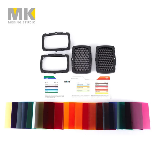 Selens SE-Kx Portable Honeycomb Grid Set with Colorful Gels Free Shipping