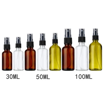 

Aihogard 30ml/50ml/100ml Refillable Atomizer Portable Esstenial Oil Liquid Sprayer Empty Makeup Spray Perfume Glass Bottles