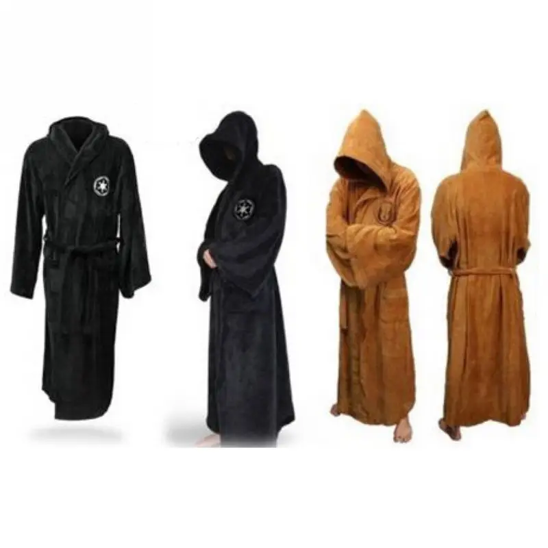 

2016 Hot Star Wars Imperial Jedi/Sith Logo Fleece Hooded Bath Robe Bathrobe Cloak Mantle sleepwear Robe for Men Cosplay Costume