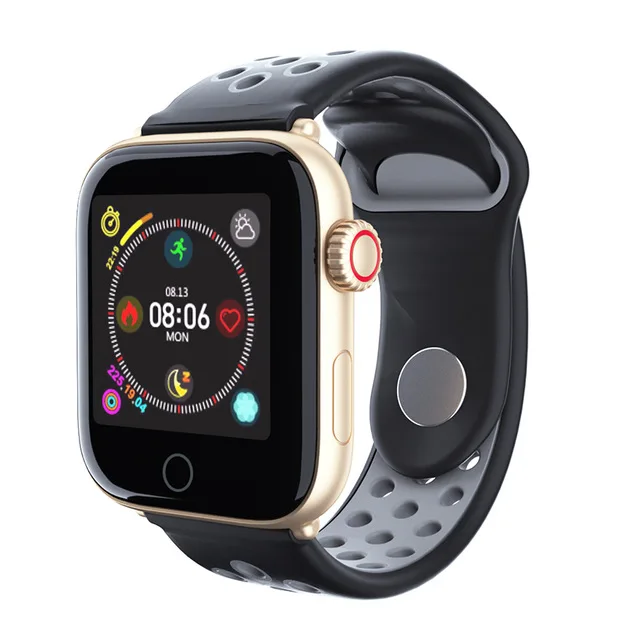B57 женские умные часы водонепроницаемые спортивные для iphone apple мужские умные часы монитор сердечного ритма кровяное давление для детей Z7 iwo часы - Цвет: Z7 Black Pink