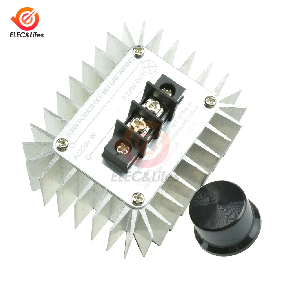 Fan 5000W 220V AC SCR Voltage Regulator Dimmer Thermostat Motor Speed Control