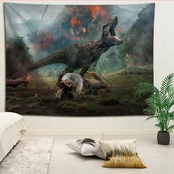 

Custom Jurassic World Printed Tapestries Beach Towel Yoga Mat Blanket Wall decoration Boho Decor Tapestry More Size