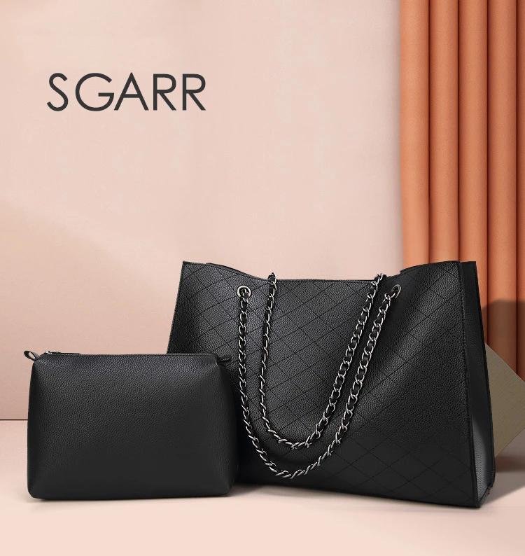 SGARR, роскошные дизайнерские женские Сумки из искусственной кожи, высокое качество, большая вместительность, женские сумки через плечо с цепочкой, известный бренд, повседневная сумка