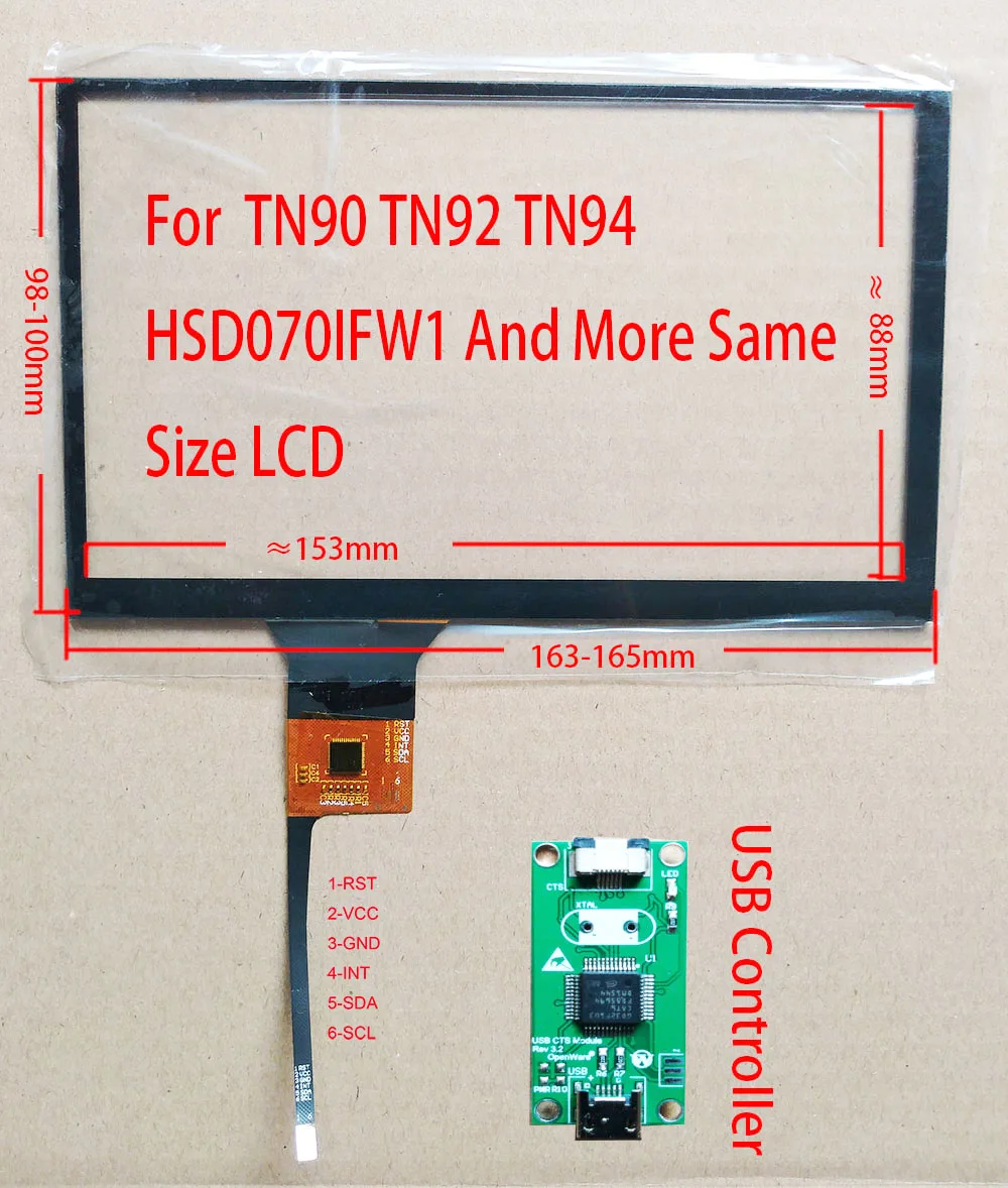 USB Capaictive Сенсорный экран 4,3/5/6,2/6,5/7/8/9/10,1 дюймов Поддержка Raspberry Android Linux WIN 7 8 10 Поддержка некоторые мобильного телефона из закаленного стекла