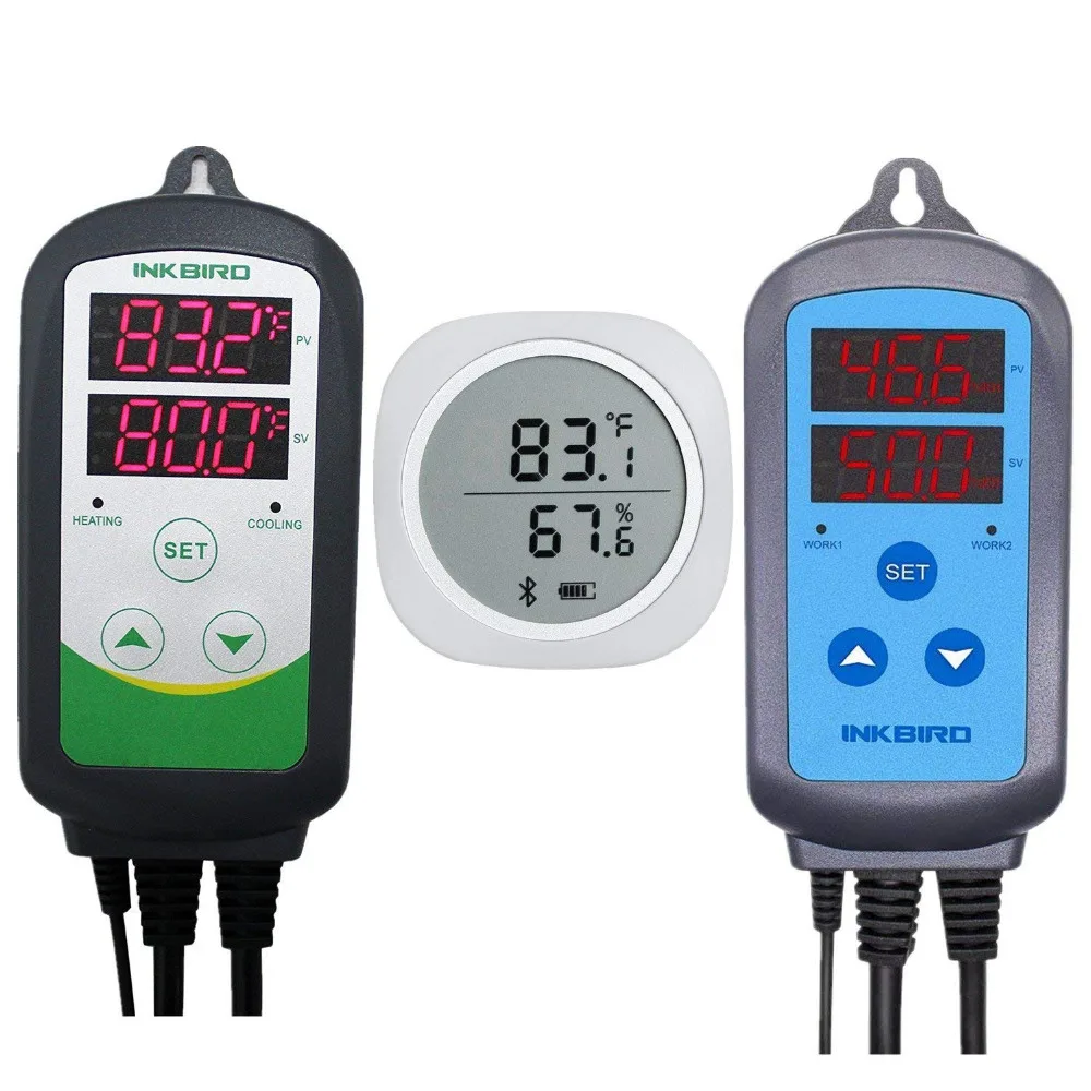 

Combo Bluetooth Wireless Magnetic Monitor Smart Sensor Data Logger + Temperature Humidity Controller Thermostat Weather Station