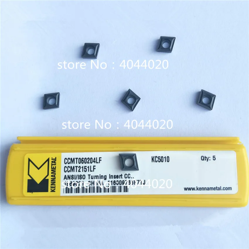 Карбидные вставки Kennametal CCMT060204LF KC5010 CCMT21.51LF 5 шт.|Токарный инструмент| |