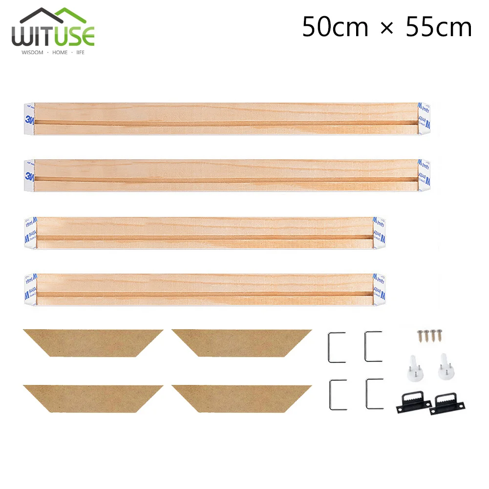 4 шт./компл. деревянный Растяжитель полоса рамка для холст картины картинная галерея завернутый рама для картины - Цвет: 50x55cm