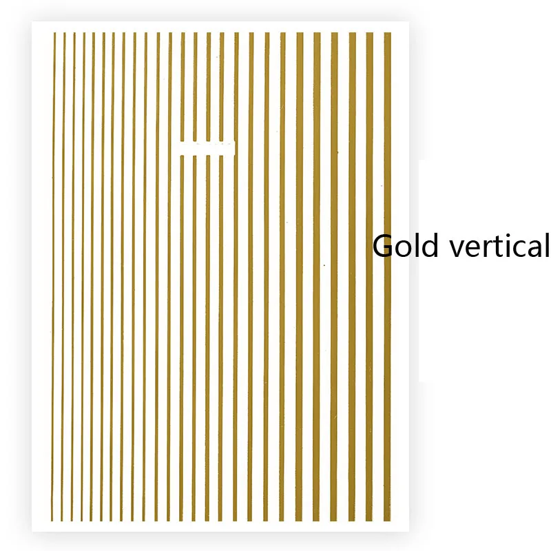 1 лист полосы волновой линии 3D наклейки для ногтей металлические многоразмерные волнистые полосы Декоративные наклейки для ногтей клейкие наклейки