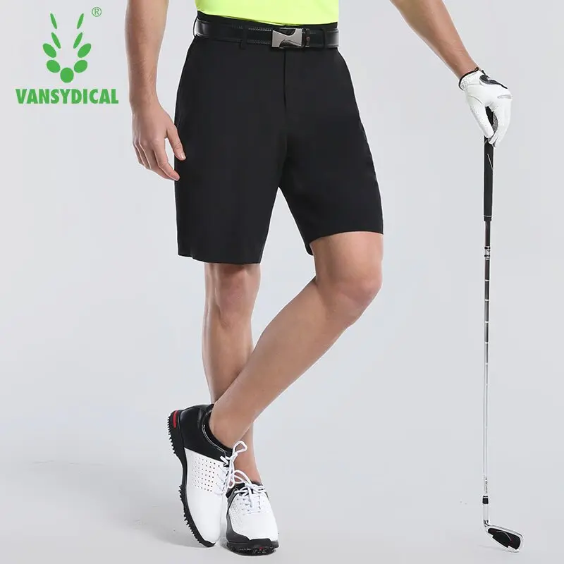 Vansydical Top Grade Men's Golf Shorts Summer Loose Outdoor Training Tennis Badminton Sports 