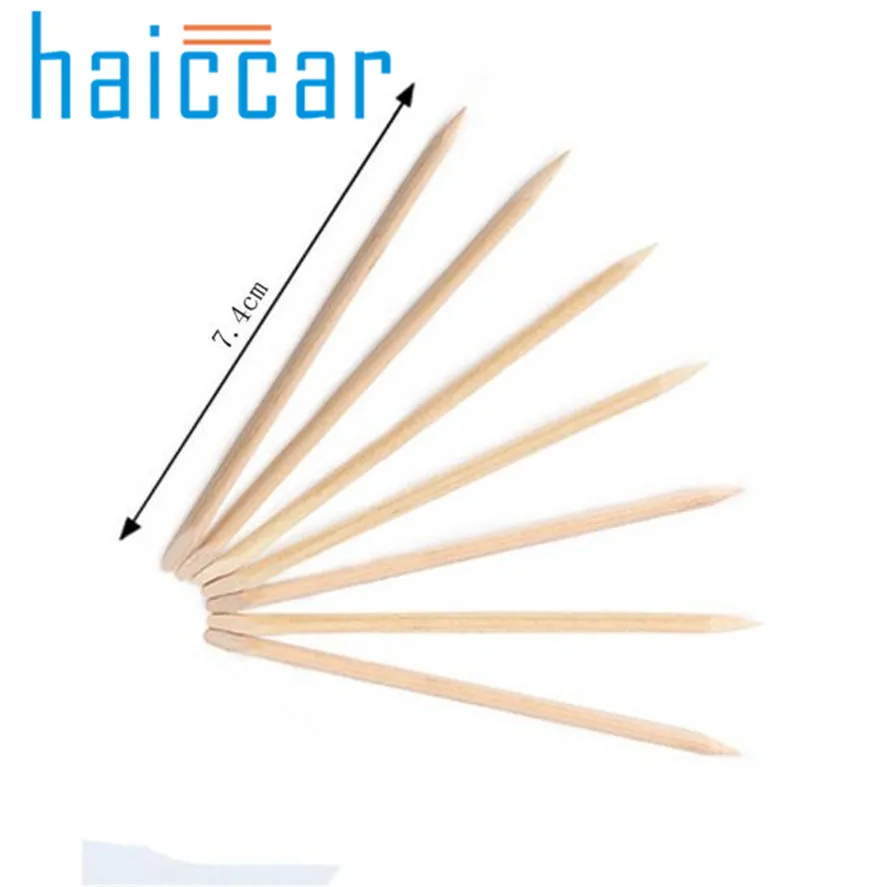 

HAICAR 100Pcs Nail Art Orange Wood Stick for Nail Art Cuticle Pusher Remover Pedicure Manicure Tool Pretty