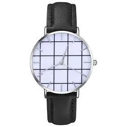 TZ #501 модные унисекс тонкий кожаный Аналоговый классический Повседневное наручные часы Бесплатная доставка