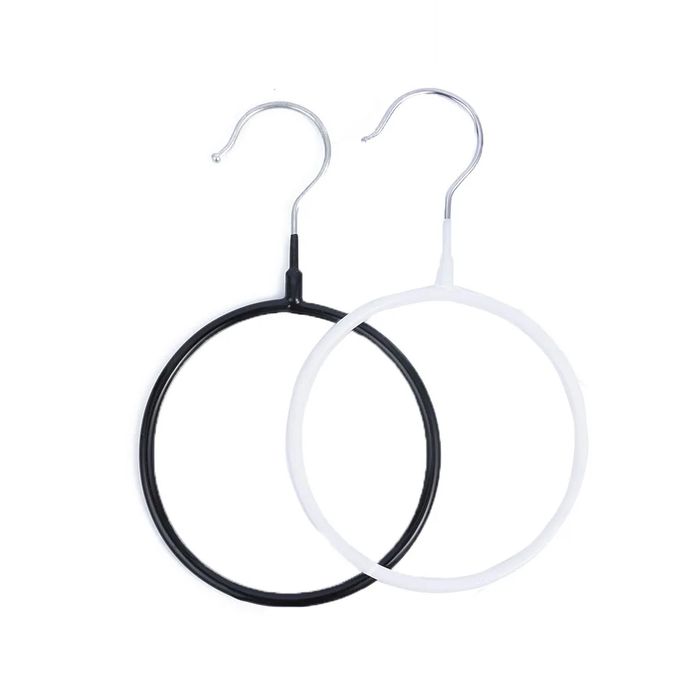

1PC Storage Rack Metal Silk Scarf Hanger Round Ring Organizer Circle Garment Belt Tie Towel Clothes Shelf Holder