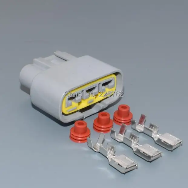 Shhworldsea 3 pin QLW 250 cable de alimentación hembra ranura izquierda cableado conector QLW-A-3F-GR color gris Coche Shhworldsea 3 pin QLW 250 cable de alimentación hembra ranura izquierda cableado conector QLW-A-3F-GR color gris Coche