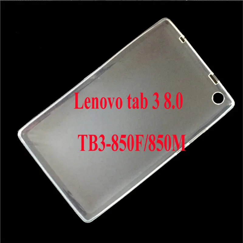 Из искусственной кожи чехол для lenovo Tab 3 8 TB3-850M TB3-850F Крышка для lenovo Tab 2 A8-50 A8-50F A8-50L 8 дюймов защитный чехол - Цвет: TPU