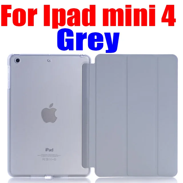 Умный чехол для ipad mini 4 5 ультра тонкий из искусственной кожи чехол+ PC полупрозрачный задний Чехол для Apple ipad mini 5 4 3 2 IM401 - Цвет: For Mini4 5