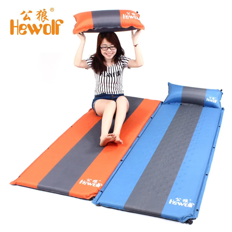 

Hewolf Outdoor camping mat Air automatic inflatable mattress beach mat seat foam waterproof Can be spliced camping mattres hot
