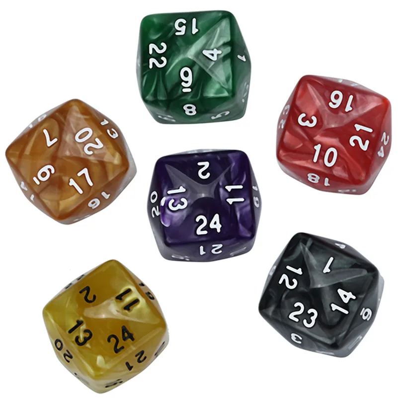 1pcs 24 Face Dice For Game Dungeons & Dragons Polyhedral D24 Multi Sided Acrylic Dice for TRPG game lovers #2n22 (3)