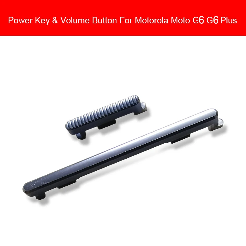 

1 Set 100% Genuine Volume Button For Motorola Moto G6 G6 Plus Side Key Button Side Keypad With Plating Dark Blue Replacement
