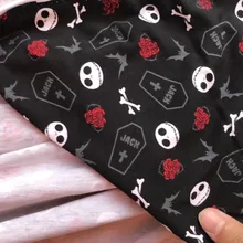 50*160 см Кошмар перед Рождеством вязанная хлопковая ткань для шитья «сделай сам» Лоскутная работа рубашка для маленькой девочки одежда