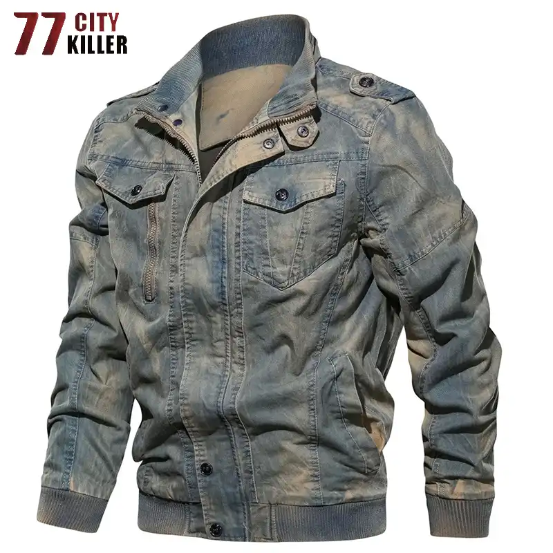 killer full sleeve solid men's denim jacket