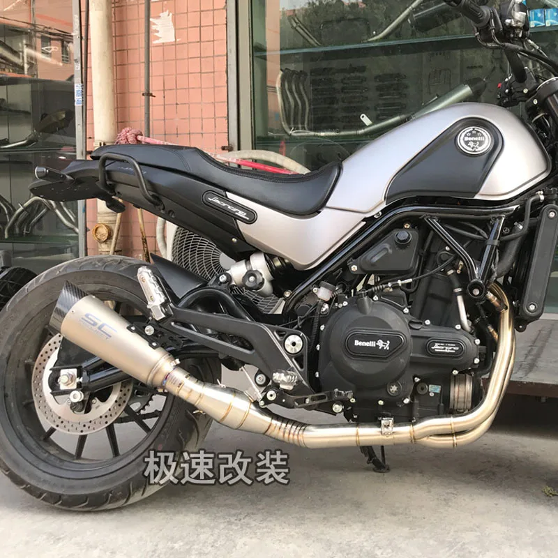 BJ500 для Benelli leoncino 500 глушитель выхлопной трубы мотоцикла escape moto с db killer полная
