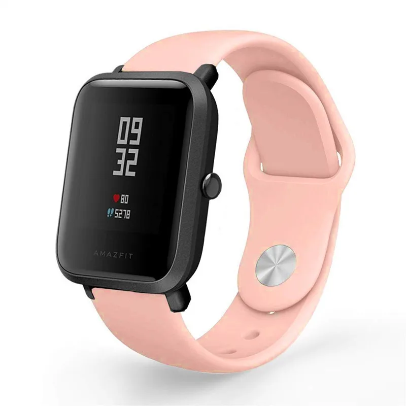 Мягкий спортивный силиконовый ремешок для Xiaomi Amazfit Bip Younth Band 20 мм ширина быстродействующий контакт ремешок для Amazfit Bip Smart Watch