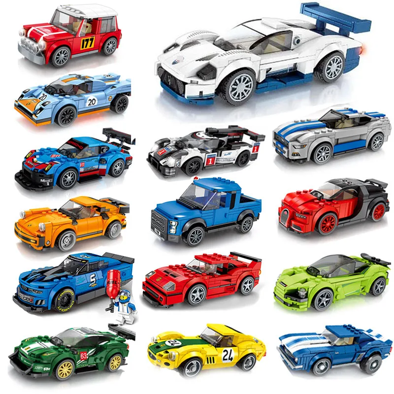 

City Technic series Speed Champions Supercar Racing Model Mini racer Figure Building Blocks Toys For children Christmas Gifts