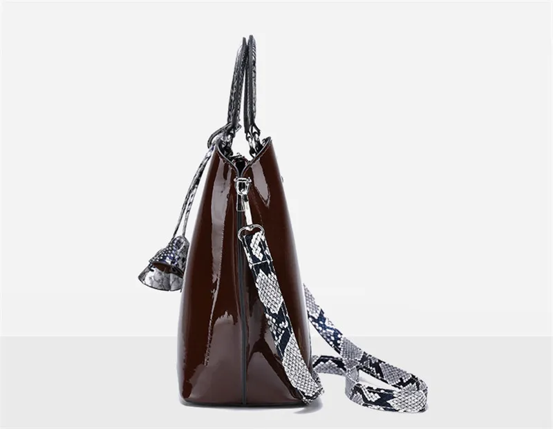 3 шт., роскошная лакированная кожаная сумка, женская сумка с цветочной ...