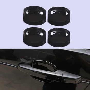 

4pcs Chrome Silver Black Car accessories Interior Outer Door Handle Bowls Cup Cover Trim For Land Rover Discovery 5 LR5 2017-18