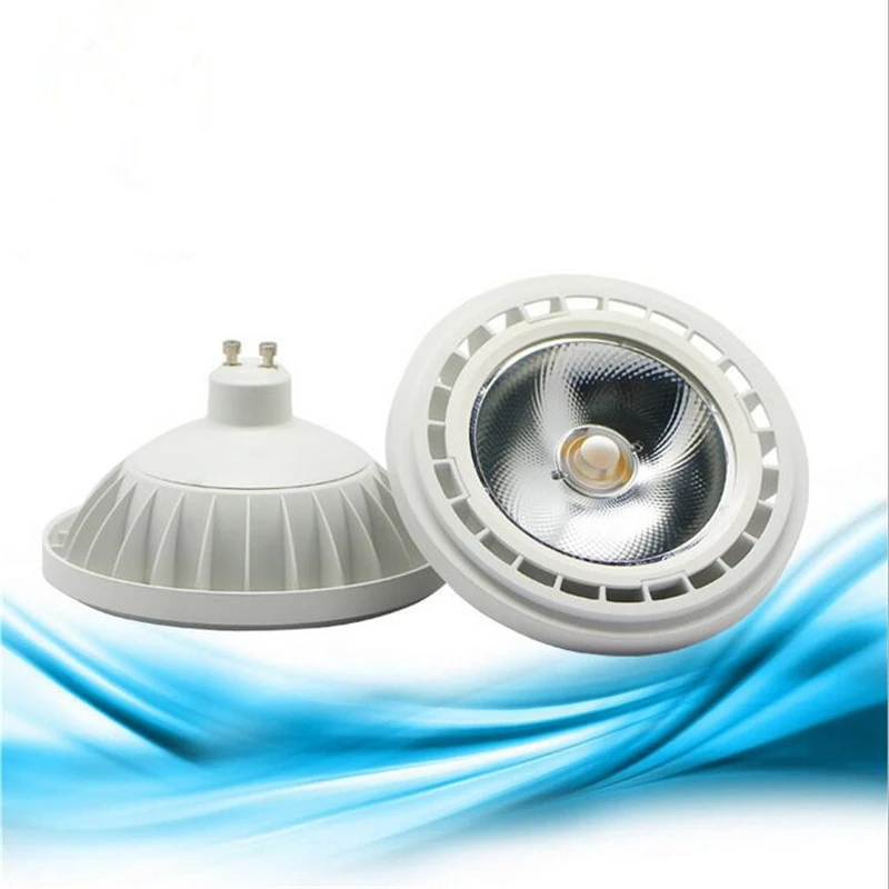 

COB LED AR111 spotlight dimmable15W GU10/G53 bulb light with glare-free design AC100-240V/DC12V 70W Halogen Equivalent,