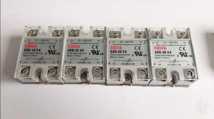

SSR-10VA SSR-25VA SSR-40VA SSR-50VA Solid State Relay Module with Plastic Cover 470-560K Ohm/2W TO 24-380VAC
