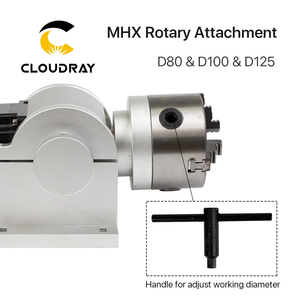 Роторная гравировальная насадка с патронами Max Dia. 80 100 125 мм для лазерной маркировочной машины