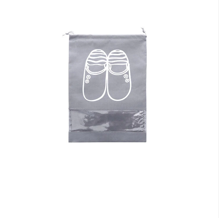 1 шт. водонепроницаемые сумки для обуви для путешествий Органайзер для гардероба складная сумка для хранения обуви Нетканая Бытовая Organizador - Цвет: Светло-серый