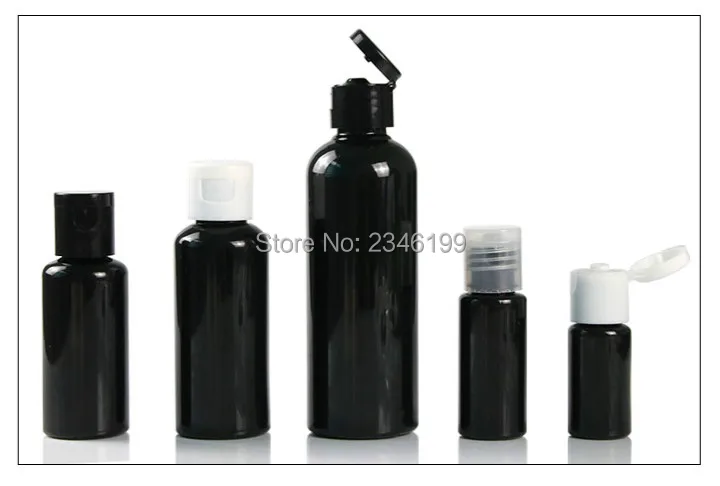 Empty Plastic Bottle 30ml Empty Black Plastic Bottle Flip Cover Plastic Bottle 50ml Empty White Cover Cosmetic Container (6)