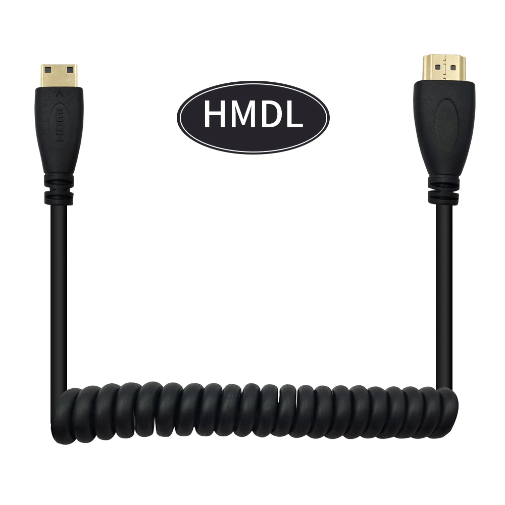 DANSPEED 10 футов 3 м HDMI к HDMI кабель 1080P HDTV Mini HDMI Соединительный спиральный кабель HEC шнур