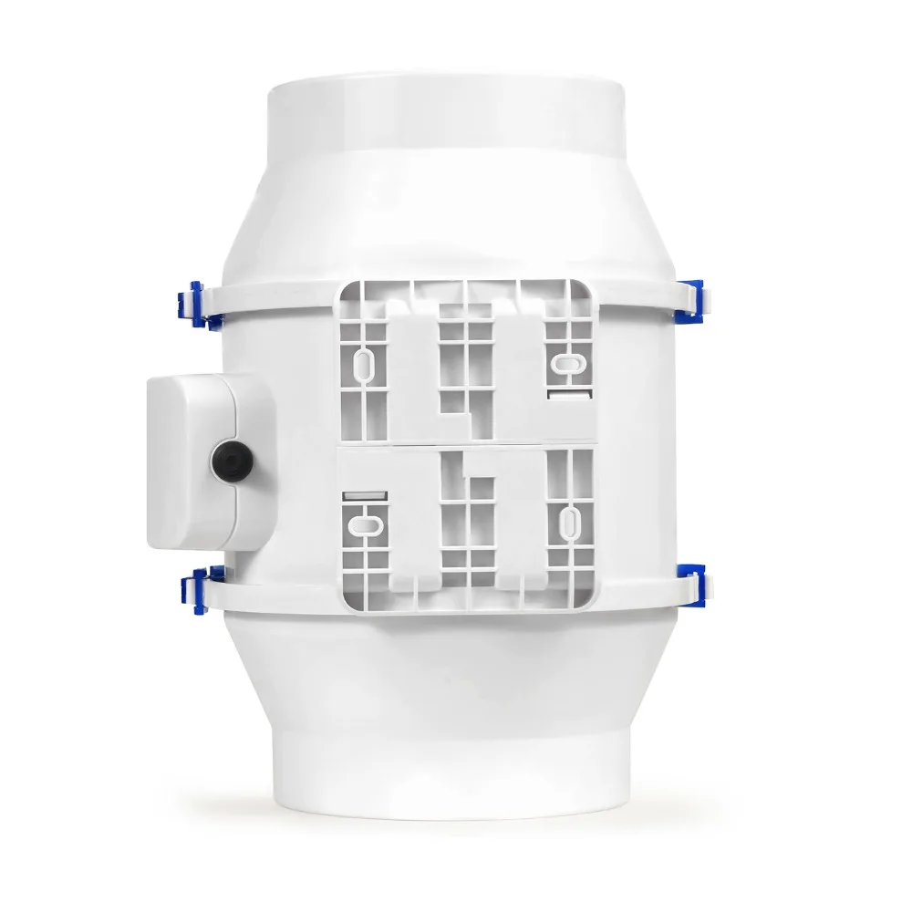 4/5/6/8'' 220V inline duct fan strong air ventilator ABS pipe ventilation exhaust fan dual speed system bathroom wall window fan