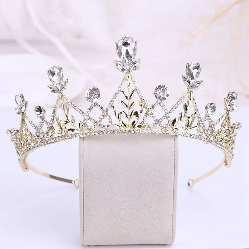 

Bridal Headband New European Crystal Crown Headwear Children's Crown Hair Hoop Bride's Marriage Wedding Hair Accessories HG326