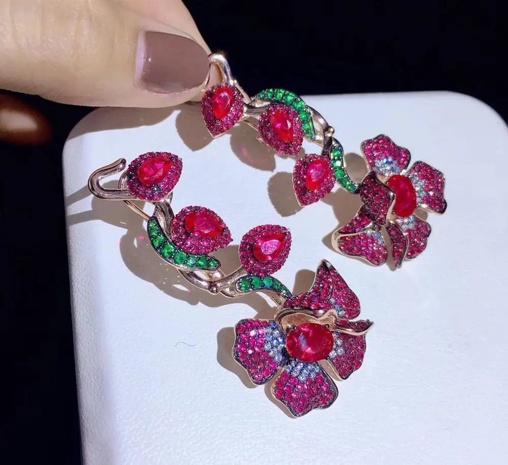 Серьги подвески женские из серебра 925 пробы с фианитами|Серьги-подвески| |