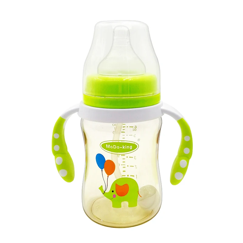 180ml Детская бутылочка для кормления MoDo-king PPSU силиконовый для питья через соску бутылка 120/180/240/300 мл Детская кружка-непроливайка - Цвет: 180ml