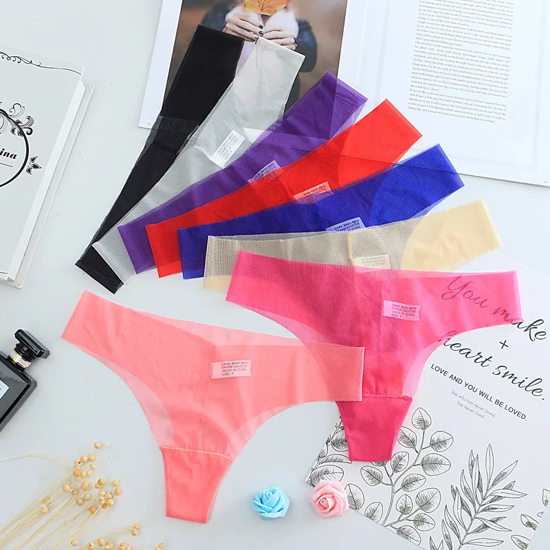 

GZQS Women Underwear Invisible Seamless T Panties G-String Female Sexy Thongs Intimates Ultrathin Lingerie Ladies Briefs