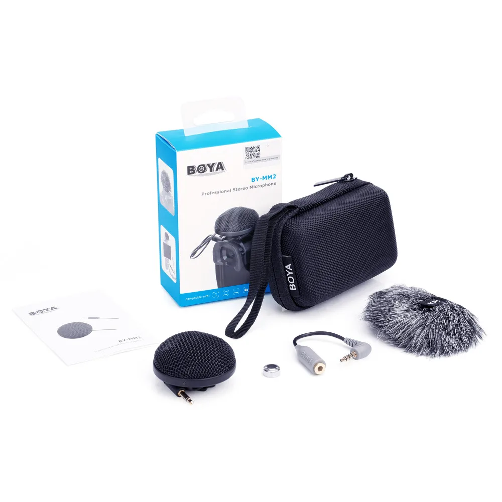 BOYA BY-MM2 всенаправленный конденсаторный стерео микрофон для iphone 8, 8 Plus 7 Canon Nikon sony DSLR камера Видеокамера Panasonic