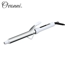 Ovonni 1 Chrome щипцы для завивки палочка с 5 Температура установка Главная Путешествия Блестящий глянцевый стили салон бигуди Инструменты для укладки