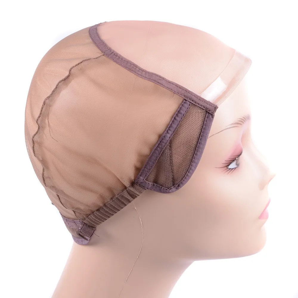 

L/M/S Professional 5*5 MONO Lace Front Wig Caps For Wig Making 1 Pc/Lot Brown Monofilament Wig Making Caps For Natural Hairline
