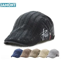JAMONT модный вышитый винтажный простой хлопоковый берет с пряжкой на плоской подошве теплые береты шапка для отдыха для женщин и мужчин