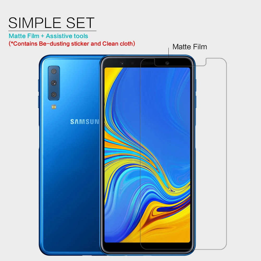 Антибликовая Защитная пленка для Samsung Galaxy A7 2018 матовая защитная против