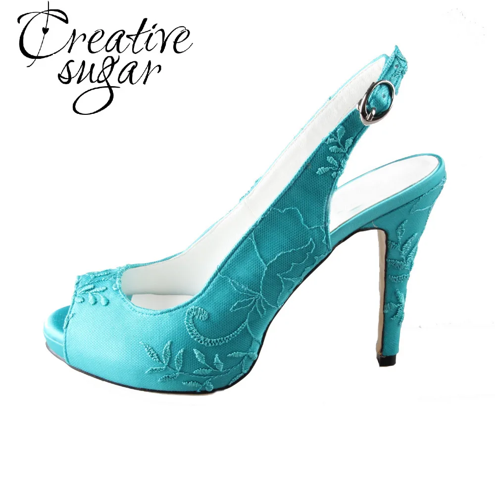 turquoise prom shoes