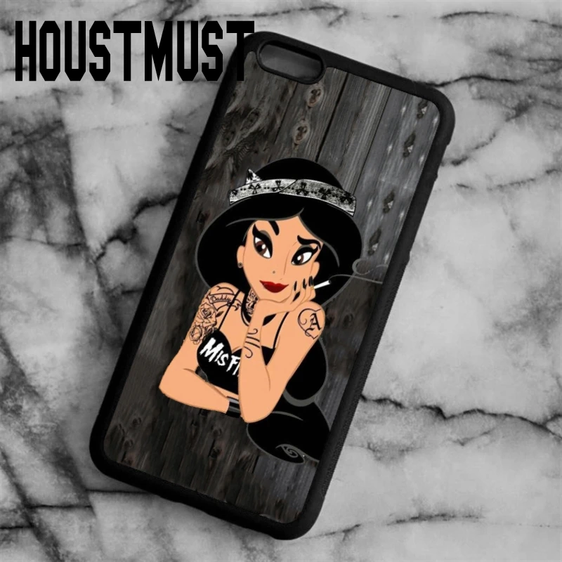 Houstmust Панк Жасмин Принцесса Защитный чехол Крышка для iPhone 5 5S SE 6 S 7 8 Plus x Samsung Galaxy s5 S6
