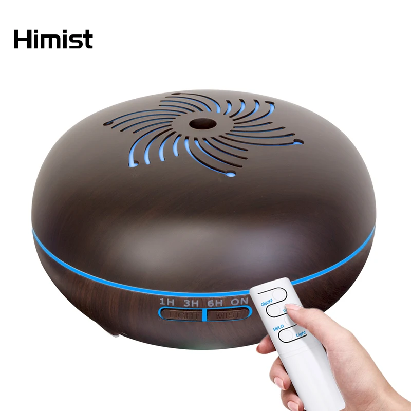 

550ml Air Humidifier Ultrasonic Oil Diffuser Remote Control Wood Grain Aromatherapy Difusor de aroma Essential Oil Mist Maker