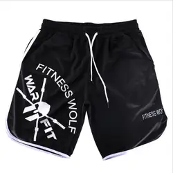Для мужчин s шорты летние Повседневное Пляжные шорты Для мужчин тренажерные залы спортивных Bodybuiding Короткие штаны Сухая Сетка шорты Фитнес