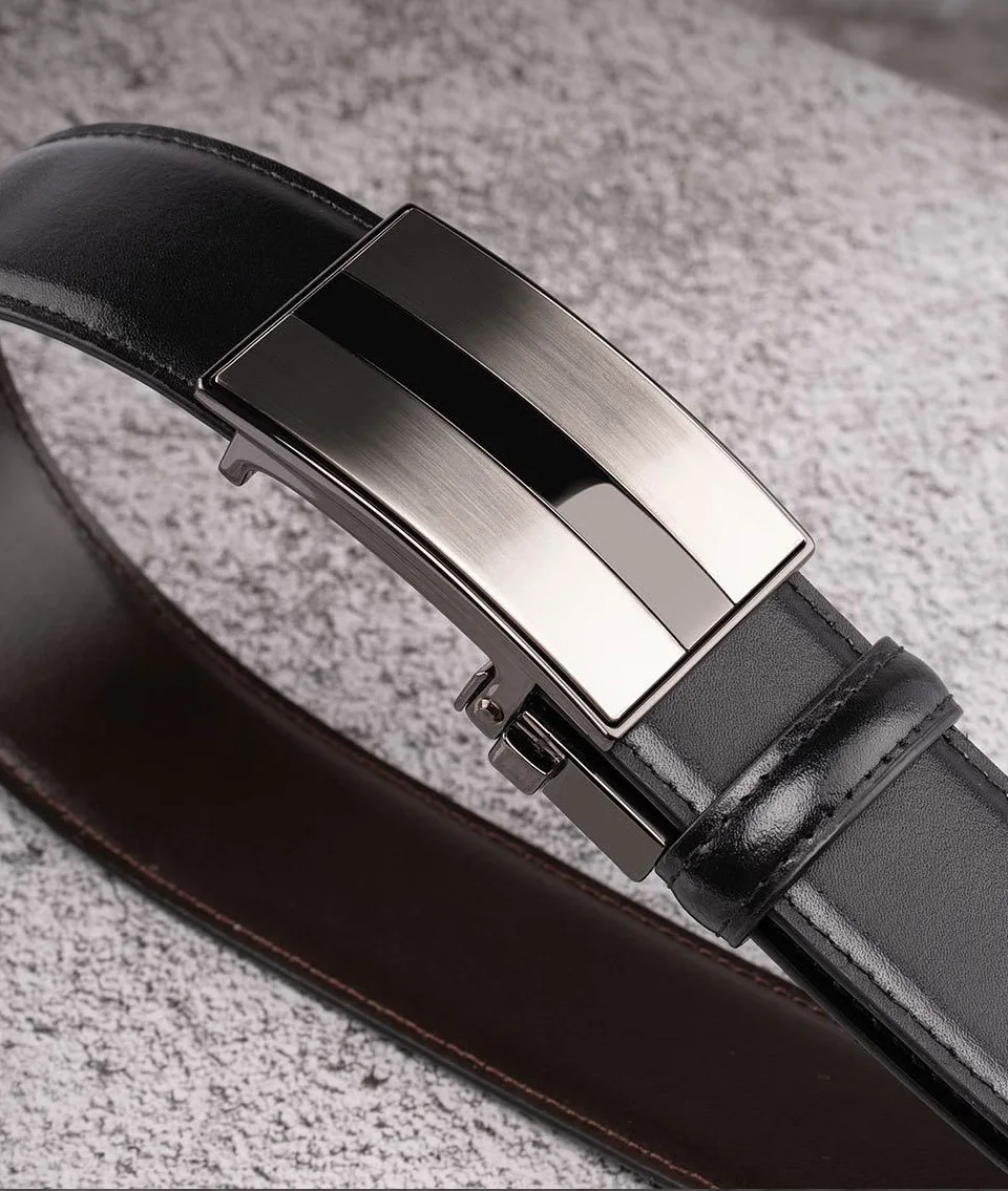 Original xiaomi mijia seven-sided Italian leather men's two-color alloy buckle type automatic buckle belt can cut length  (5)